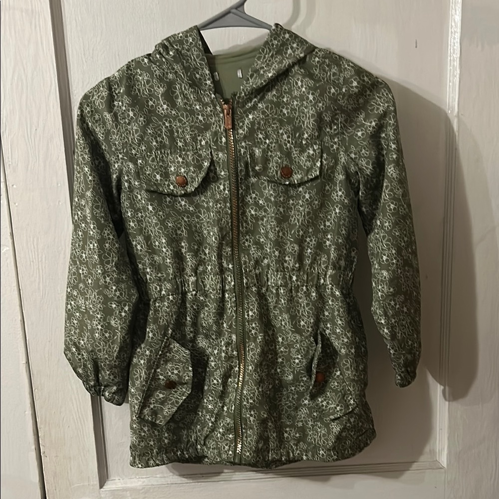 Tahari Floral Sage Green Girls Spring Jacket